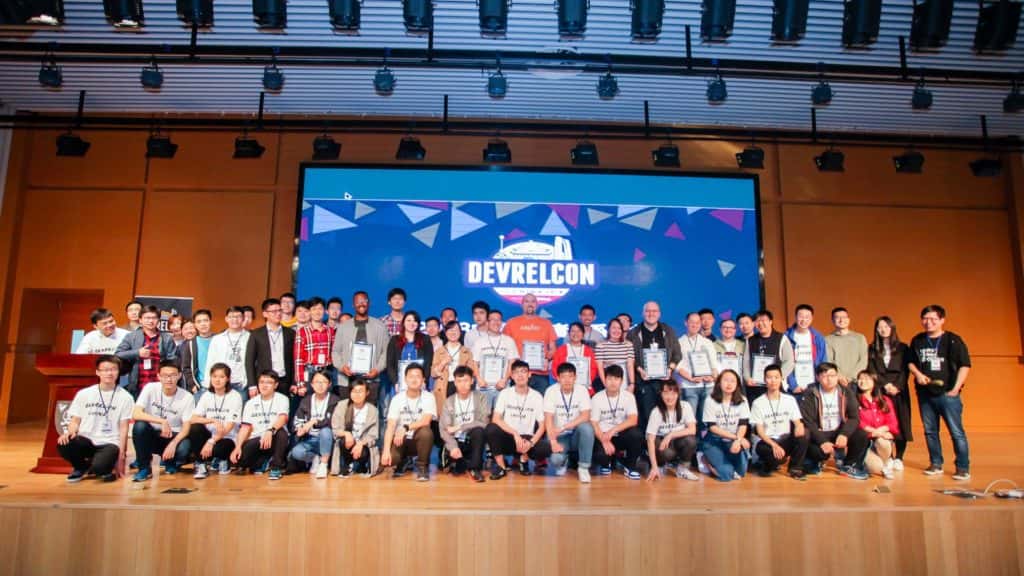 The speakers and team at DevRelCon China 2018